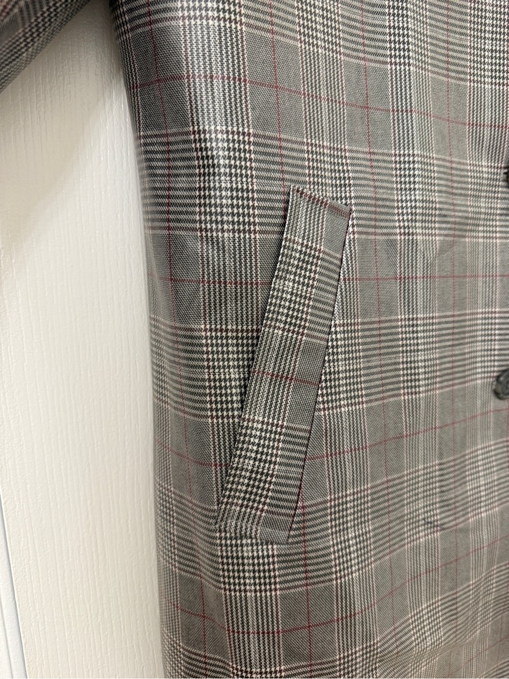 Lauren Ralph Lauren Grey Plaid Hooded Rain Shell Trench Coat XL - Picture 4 of 13